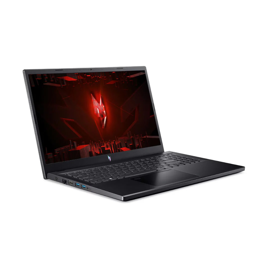 Acer Nitro V 15 ANV15-41-ROAQ - Angled View Showing Slim Gaming Design Acer Nitro V 15 ANV15-41-ROAQ - Angled View Showing Slim Gaming Design